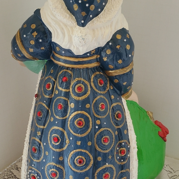 VTG Gare Millennium Old World Santa Claus 14" Ceramic Mold Large Hand Painted - Picture 7 of 8